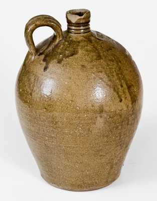 Rare 2 Gal. JCM Stoneware Jug, related to Daniel Seagle, Catawba Valley, NC, c1840