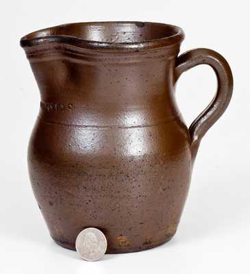 Unusual 1/4 Gal. W. H. THOMAS (Huntingdon, PA) Stoneware Pitcher