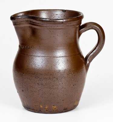 Unusual 1/4 Gal. W. H. THOMAS (Huntingdon, PA) Stoneware Pitcher