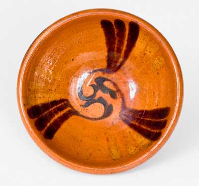 Very Rare Small-Sized 18th Century Redware Bowl, North Carolina or possibly Philadelphia