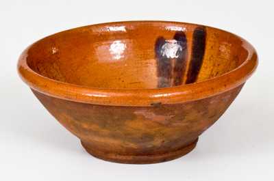 Very Rare Small-Sized 18th Century Redware Bowl, North Carolina or possibly Philadelphia