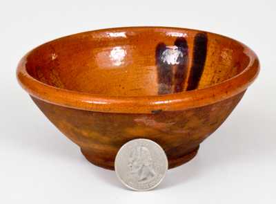 Very Rare Small-Sized 18th Century Redware Bowl, North Carolina or possibly Philadelphia