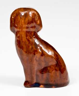 Rare Miniature Redware Spaniel att. John Bell, Waynesboro, PA