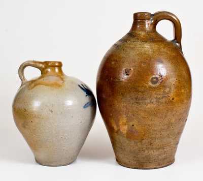 Lot of Two: Ovoid Stoneware Jugs incl. Marked GOODWIN & WEBSTER / HARTFORD