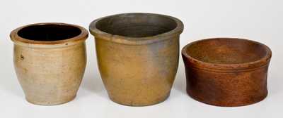 Lot of Three: Rockingham County, VA Stoneware incl. Rare J. SILBER Jar