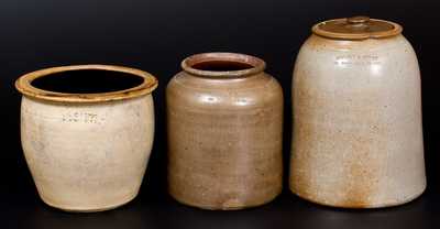Lot of Three: Antique American Stoneware Jars