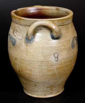 3 Gal. Manhattan Stoneware Jar w/ Incised Decoration, early 19th century