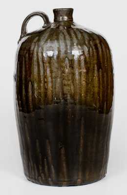 Unusual Crawford County, GA Stoneware Jug with Maker's Mark