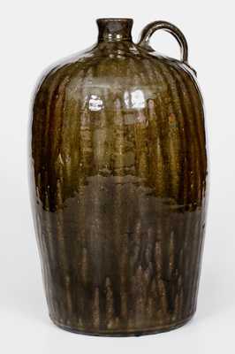 Unusual Crawford County, GA Stoneware Jug with Maker's Mark