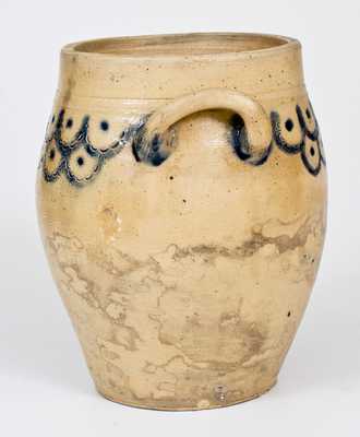 Very Fine att. Crolius (NYC) Stoneware Jar w/ Impressed and Dotted Decoration