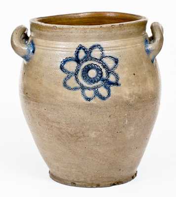 Fine Crolius Stoneware Jar with Impressed Decoration, Manhattan, circa 1800