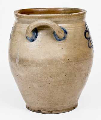 Fine Crolius Stoneware Jar with Impressed Decoration, Manhattan, circa 1800