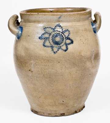 Fine Crolius Stoneware Jar with Impressed Decoration, Manhattan, circa 1800