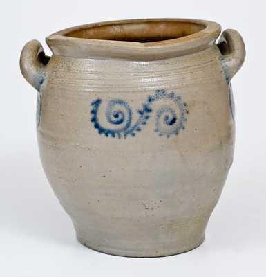  Abraham Mead, Greenwich, CT, c1790 Loop-Handled Stoneware Jar