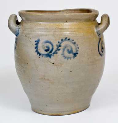  Abraham Mead, Greenwich, CT, c1790 Loop-Handled Stoneware Jar