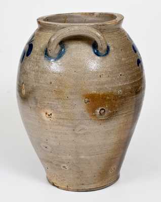 3 Gal. Manhattan Stoneware Jar with Incised Decoration, circa 1800