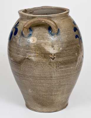 3 Gal. Manhattan Stoneware Jar with Incised Decoration, circa 1800