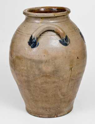 Ovoid Stoneware Jar with Impressed Decoration, Old Bridge, NJ