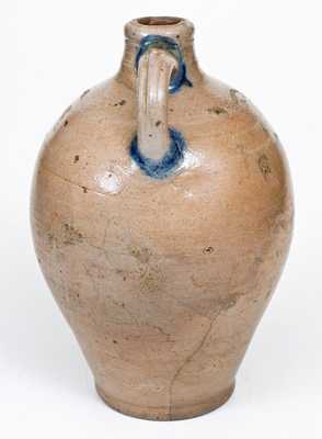 Fine 2 Gal. Stoneware Watchspring Jug, Manhattan or New Jersey, circa 1775