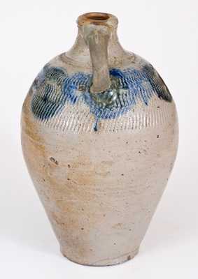 Very Unusual Manhattan Stoneware Jug with Coggled and Spotted Decoration