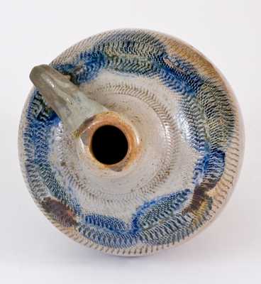 Very Unusual Manhattan Stoneware Jug with Coggled and Spotted Decoration