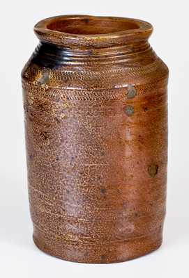 Rare 1/2 Gal. Stoneware Jar MADE BY J. LETTS, Joshua Letts, South Amboy, NJ