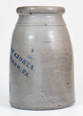 Fine HAMILTON & JONES / GREENSBORO, PA Stoneware Canning Jar w/ Cherries