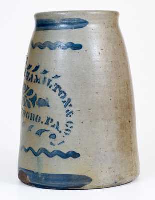 JAS. HAMILTON & CO. / GREENSBORO, PA Stoneware Canning Jar