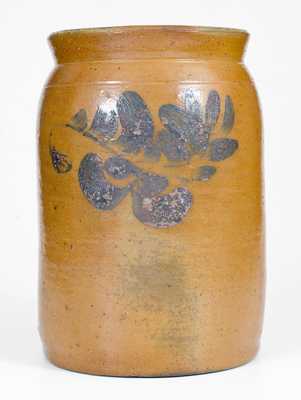Rare H. & S. SWANK / JOHNSTOWN, PA Stoneware Jar with Floral Decoration