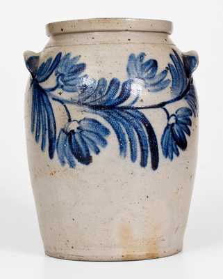 1 Gal. Stoneware Jar with Floral Decoration, Baltimore, circa 1850