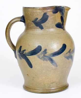 1 Gal. Decorated Stoneware Pitcher att. Richard Remmey, Philadelphia, PA, circa 1870
