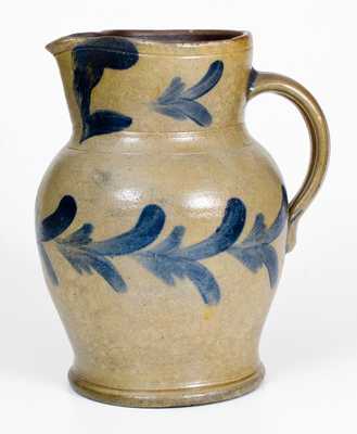 1 Gal. Decorated Stoneware Pitcher att. Richard Remmey, Philadelphia, PA, circa 1870