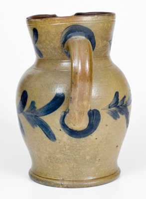 1 Gal. Decorated Stoneware Pitcher att. Richard Remmey, Philadelphia, PA, circa 1870