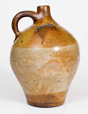 1 Gal. CHARLESTOWN, MA Stoneware Jug with Iron-Oxide Dip
