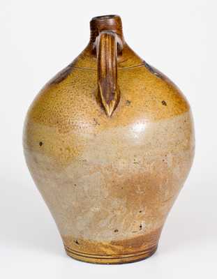 1 Gal. CHARLESTOWN, MA Stoneware Jug with Iron-Oxide Dip