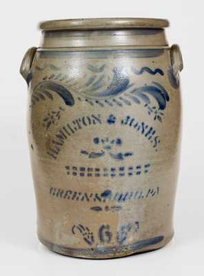 6 Gal. HAMILTON & JONES / GREENSBORO, PA Stoneware Jar