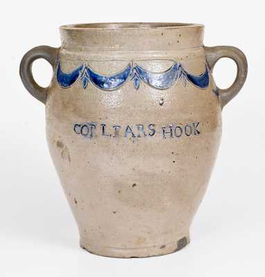 Rare COMMERAWS / STONEWARE / CORLEARS HOOK Vertical-Handled Stoneware Jar