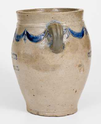 Rare COMMERAWS / STONEWARE / CORLEARS HOOK Vertical-Handled Stoneware Jar