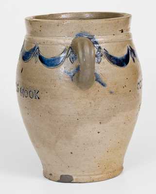 Rare COMMERAWS / STONEWARE / CORLEARS HOOK Vertical-Handled Stoneware Jar