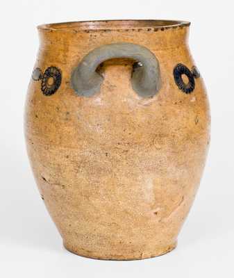 Att. Clarkson Crolius Stoneware Jar with Impressed Decoration, Manhattan, early 19th century