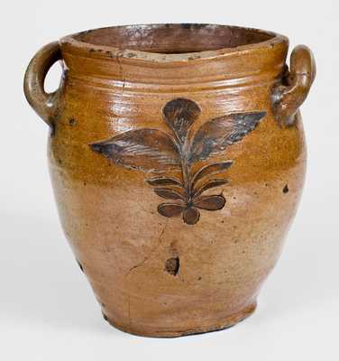 2 Gal. Stoneware Jar with Incised Decoration, Manhattan, early 19th century