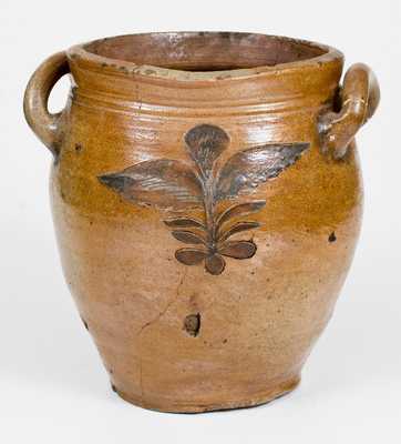 2 Gal. Stoneware Jar with Incised Decoration, Manhattan, early 19th century