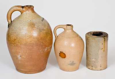 Lot of Three: Early Stoneware Vessels incl. B. P. TOLMAN / DORCHESTER, A. STATES