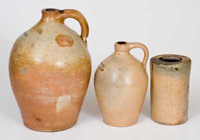 Lot of Three: Early Stoneware Vessels incl. B. P. TOLMAN / DORCHESTER, A. STATES