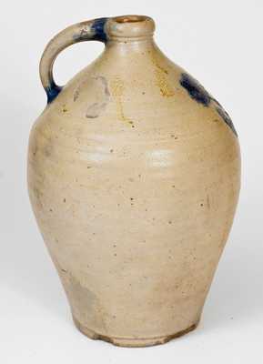 2 Gal. Stoneware Jug with Impressed Floral Decoration, probably Massachusetts
