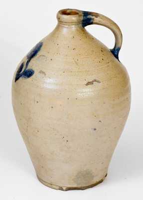 2 Gal. Stoneware Jug with Impressed Floral Decoration, probably Massachusetts