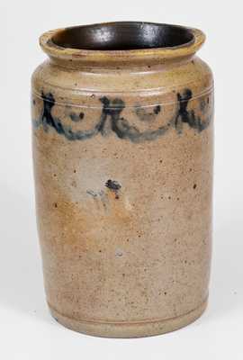 Attrib. Clarkson Crolius Stoneware Jar with Brushed Decoration, Manhattan, early 19th century