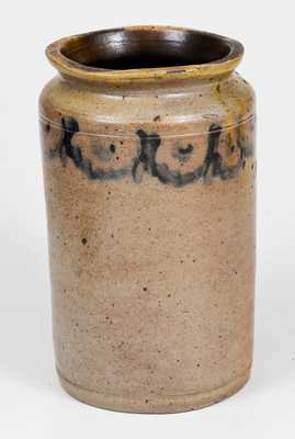 Attrib. Clarkson Crolius Stoneware Jar with Brushed Decoration, Manhattan, early 19th century