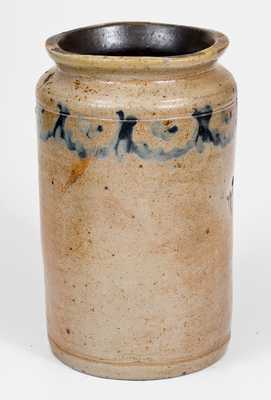 Attrib. Clarkson Crolius Stoneware Jar with Brushed Decoration, Manhattan, early 19th century