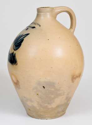 2 Gal. L. NORTON / BENNINGTON, VT Stoneware Jug with Floral Decoration